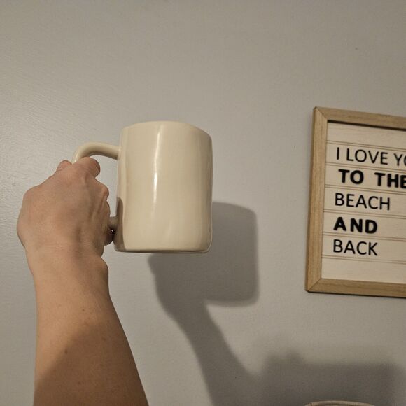 Rae Dunn Wifey Mug Coffee Tea Mug LL HTF Ceramic White Outer Interior Cup - Picture 2 of 4